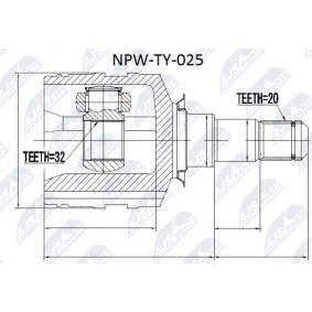 Gelenksatz, Antriebswelle NPW-TY-025 von NTY günstig für 69,37 € online kaufen