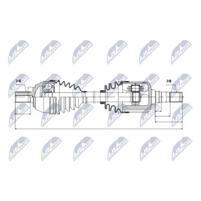 Achetez des Arbre de transmission NTY NPW-VV-036 à prix pour 196,58 €