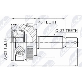 Gelenksatz, Antriebswelle NPZ-HY-547 von NTY günstig für 62,66 € online kaufen