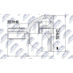 Gelenksatz, Antriebswelle NPZ-VV-018 von NTY günstig für 54,12 € online kaufen