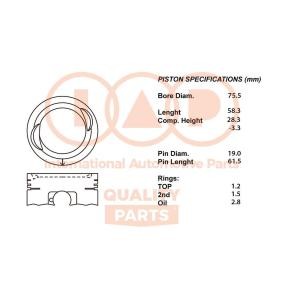 Acquista Pistone motore da IAP QUALITY PARTS 100-13052 a buon mercato per soli 440,91 €
