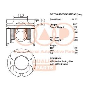 Compre Pistón de IAP QUALITY PARTS online para ALMERA TINO (V10) a precios moderados
