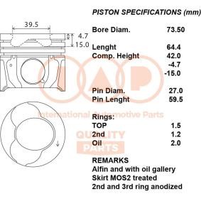 Achetez des Piston IAP QUALITY PARTS 100-17193 à prix pour 652,70 €