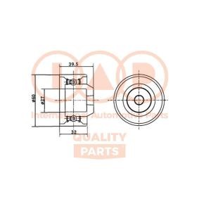 Achetez des Galet tendeur de courroie de distribution IAP QUALITY PARTS 127-07021 à prix pour 65,72 €