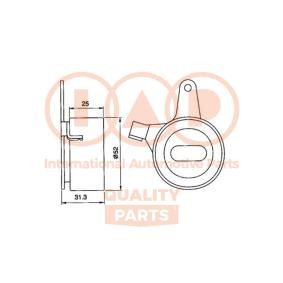 Achetez des Galet tendeur de courroie de distribution IAP QUALITY PARTS 127-11020 à prix pour 69,19 €