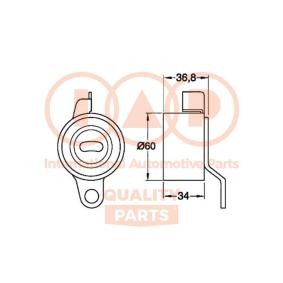 Achetez des Galet tendeur de courroie de distribution IAP QUALITY PARTS 127-14071 à prix pour 88,32 €
