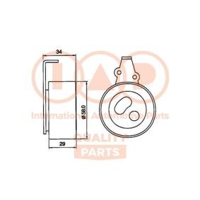 Achetez des Galet tendeur de courroie de distribution IAP QUALITY PARTS 127-21022 à prix pour 72,59 €