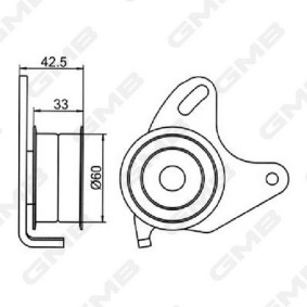Achetez des Galet tendeur de courroie de distribution GMB GT10140 à prix pour 20,04 €