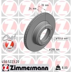 Achetez des Disque de frein ZIMMERMANN 450.5223.20 à prix pour 79,70 €