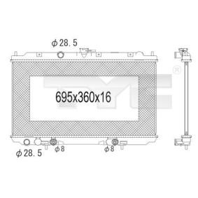 Kühler, Motorkühlung 724-1015 von TYC günstig für 185,56 € online kaufen