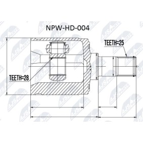 Gelenksatz, Antriebswelle NPW-HD-004 von NTY günstig für 51,30 € online kaufen