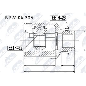 Gelenksatz, Antriebswelle NPW-KA-305 von NTY günstig für 26,95 € online kaufen