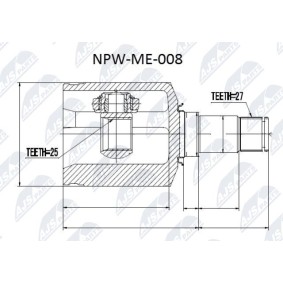 Gelenksatz, Antriebswelle NPW-ME-008 von NTY günstig für 54,36 € online kaufen