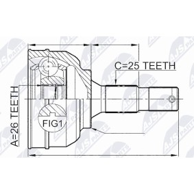 Gelenksatz, Antriebswelle NPZ-CT-020 von NTY günstig für 59,52 € online kaufen