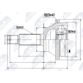 Gelenksatz, Antriebswelle NPZ-HY-530 von NTY günstig für 53,80 € online kaufen