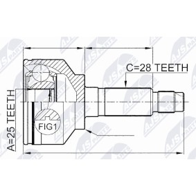 Gelenksatz, Antriebswelle NPZ-KA-349 von NTY günstig für 52,13 € online kaufen