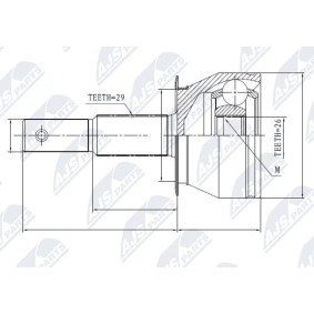Gelenksatz, Antriebswelle NPZ-NS-085 von NTY günstig für 46,07 € online kaufen