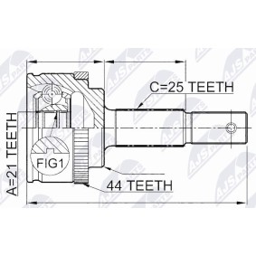 Gelenksatz, Antriebswelle NPZ-NS-086 von NTY günstig für 41,75 € online kaufen