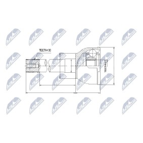 Compre Junta homocinética de NTY online para Land Cruiser SUV (_J4_, _J5_) a preços moderados