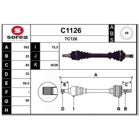 Achetez des Arbre de transmission SNRA C1126 à prix pour 143,03 €