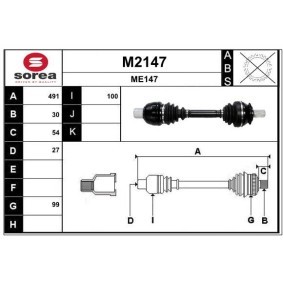 Acquista Semiasse da SNRA M2147 a buon mercato per soli 304,89 €