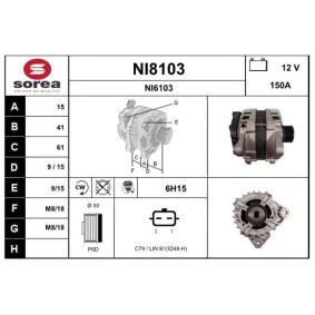 Compre Alternador da SNRA NI8103 a um preço baixo por 339,87 €