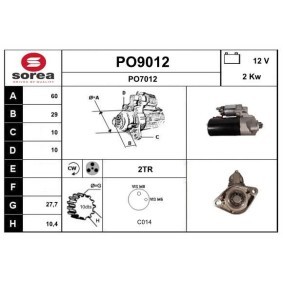 Compre Motor de arranque da SNRA PO9012 a um preço baixo por 255,95 €