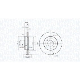 Bremsscheibe 360406035301 von MAGNETI MARELLI günstig für 61,18 € online kaufen