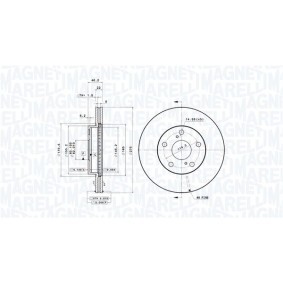 Bremsscheibe 360406089701 von MAGNETI MARELLI günstig für 81,03 € online kaufen