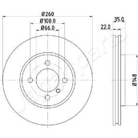 Bremsscheibe DI-0158 von JAPANPARTS günstig für 72,30 € online kaufen