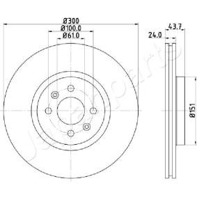 Bremsscheibe DI-0705 von JAPANPARTS günstig für 95,63 € online kaufen