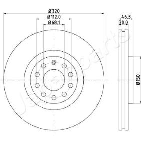 Bremsscheibe für AUDI von JAPANPARTS