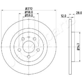 Bremsscheibe DP-0606 von JAPANPARTS günstig für 47,23 € online kaufen