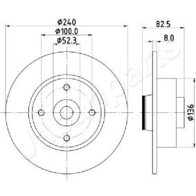 Bremsscheibe DP-0712 von JAPANPARTS günstig für 135,75 € online kaufen