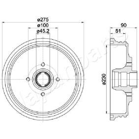Acquista Tamburo freno da JAPANPARTS TA-0908 a buon mercato per soli 91,86 €
