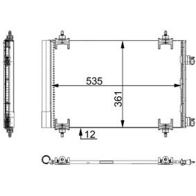 Compre Condensador de ar condicionado de MAHLE ORIGINAL online para 307 três volumes a preços moderados