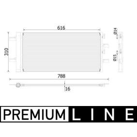Kjøp Kondensator, klimaanlegg av MAHLE ORIGINAL AC 891 000P til den lave prisen 2350,52 NOK