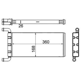 Achetez des Radiateur de chauffage MAHLE ORIGINAL AH 241 000S à prix pour 69,32 €