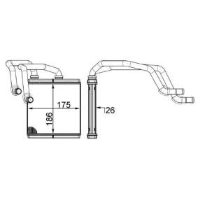 Achetez des Radiateur de chauffage MAHLE ORIGINAL AH 255 000S à prix pour 125,52 €