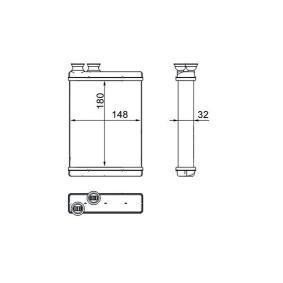 Wärmetauscher, Innenraumheizung AH 266 000S von MAHLE ORIGINAL günstig für 79,09 € online kaufen