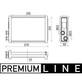Wärmetauscher, Innenraumheizung AH 37 000P von MAHLE ORIGINAL günstig für 91,93 € online kaufen