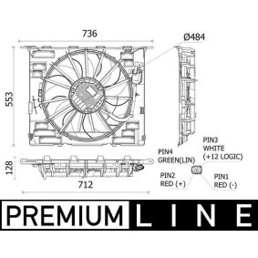 Acquista Ventola radiatore da MAHLE ORIGINAL online per 6 Gran Turismo (G32) a prezzi moderati