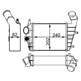 Achetez des Intercooler MAHLE ORIGINAL CI 195 000S à prix pour 96,68 €