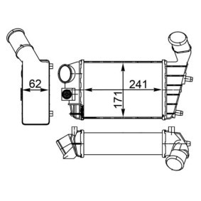 Achetez des Intercooler MAHLE ORIGINAL CI 196 000S à prix pour 102,86 €