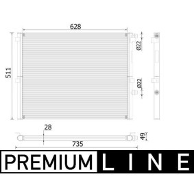 Compre Radiador de MAHLE ORIGINAL online para 8 Coupé (G15, F92) a precios moderados