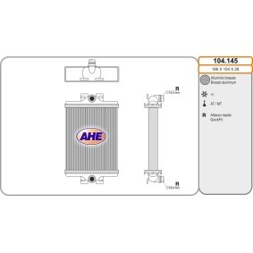 Kühler, Motorkühlung 104.145 von AHE günstig für 110,29 € online kaufen