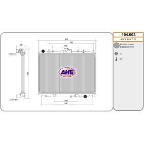 Compre Radiador, arrefecimento do motor da AHE 154.003 a um preço baixo por 277,96 €