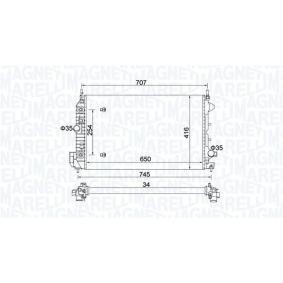 Compre Radiador, arrefecimento do motor da MAGNETI MARELLI 350213162500 a um preço baixo por 123,17 €