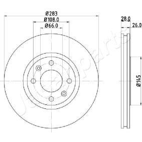 Bremsscheibe DI-0627 von JAPANPARTS günstig für 74,22 € online kaufen