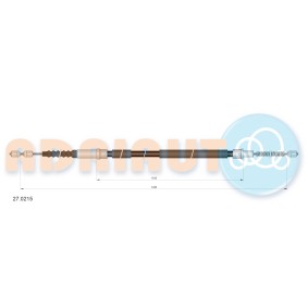 Compre Cabo de aço, travão de estacionamento da ADRIAUTO 27.0215 a um preço baixo por 13,95 €